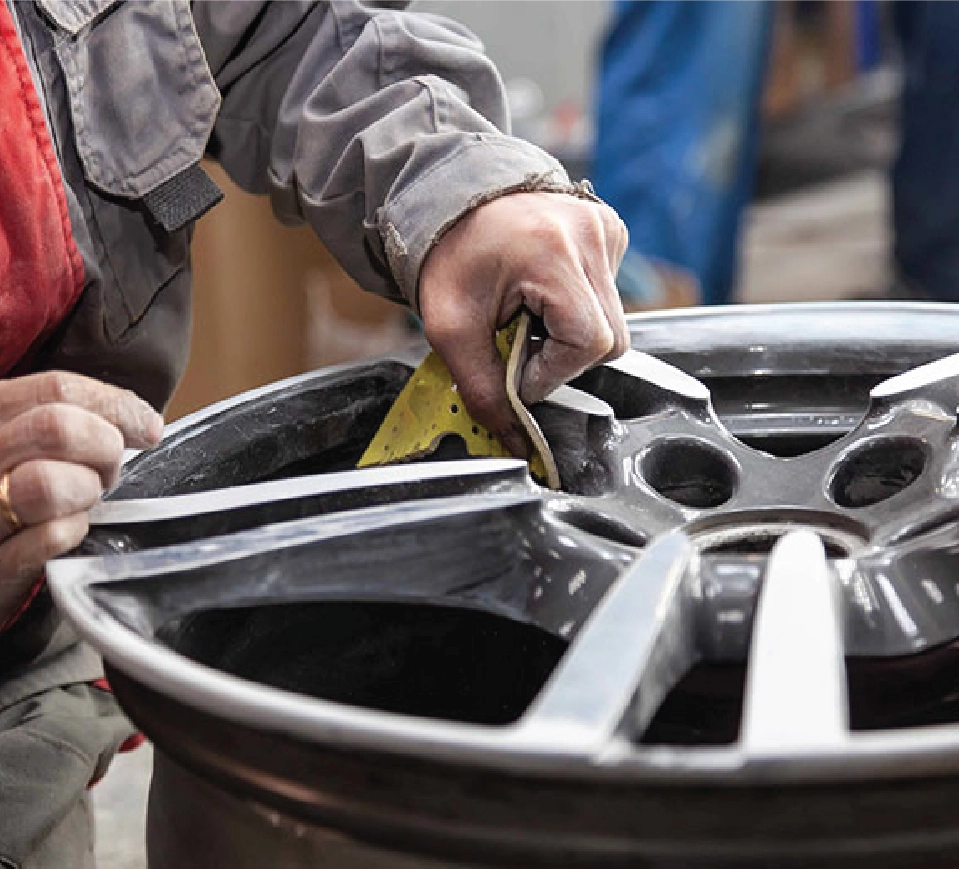 Car alloy wheel repair painting in Abu Dhabi